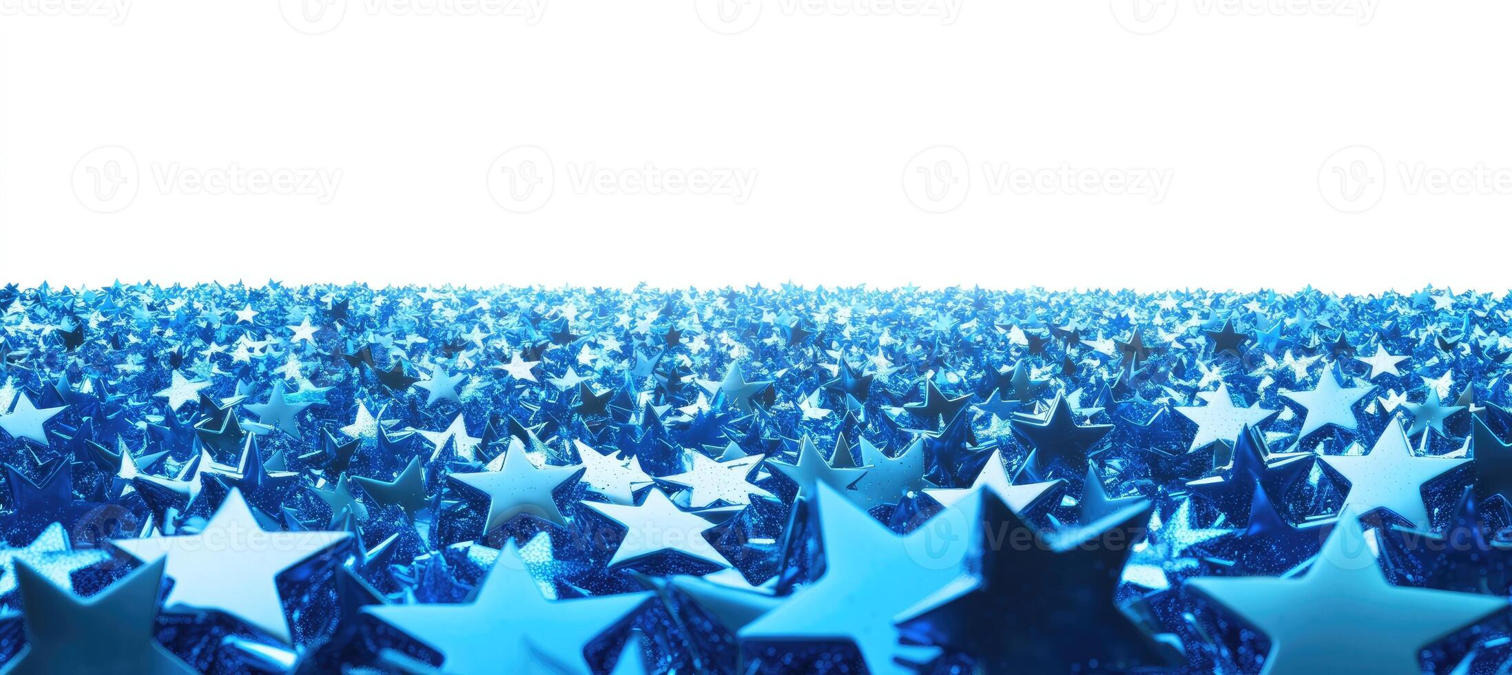 A sea of bright blue stars photo