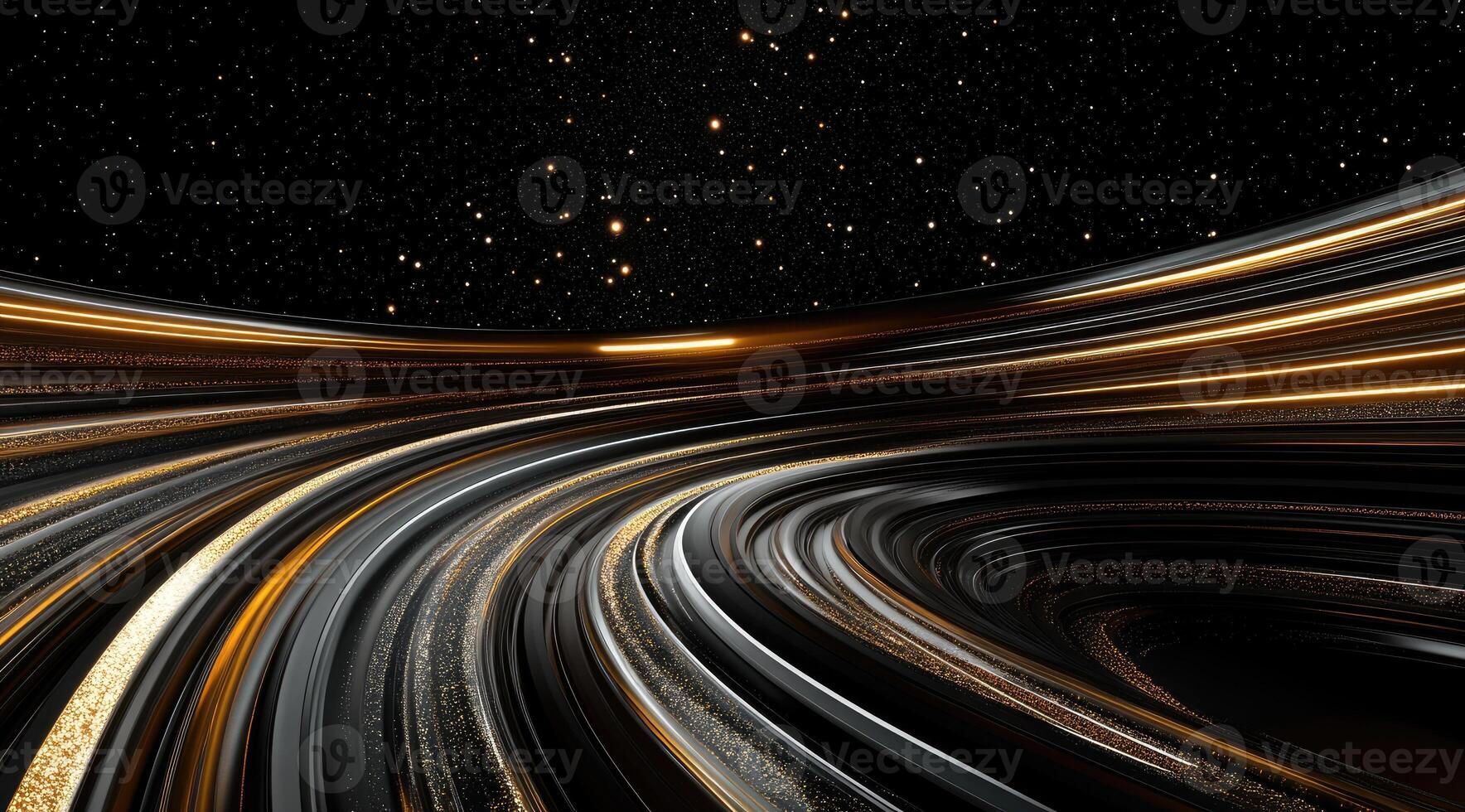 Abstract swirling tunnel of light photo