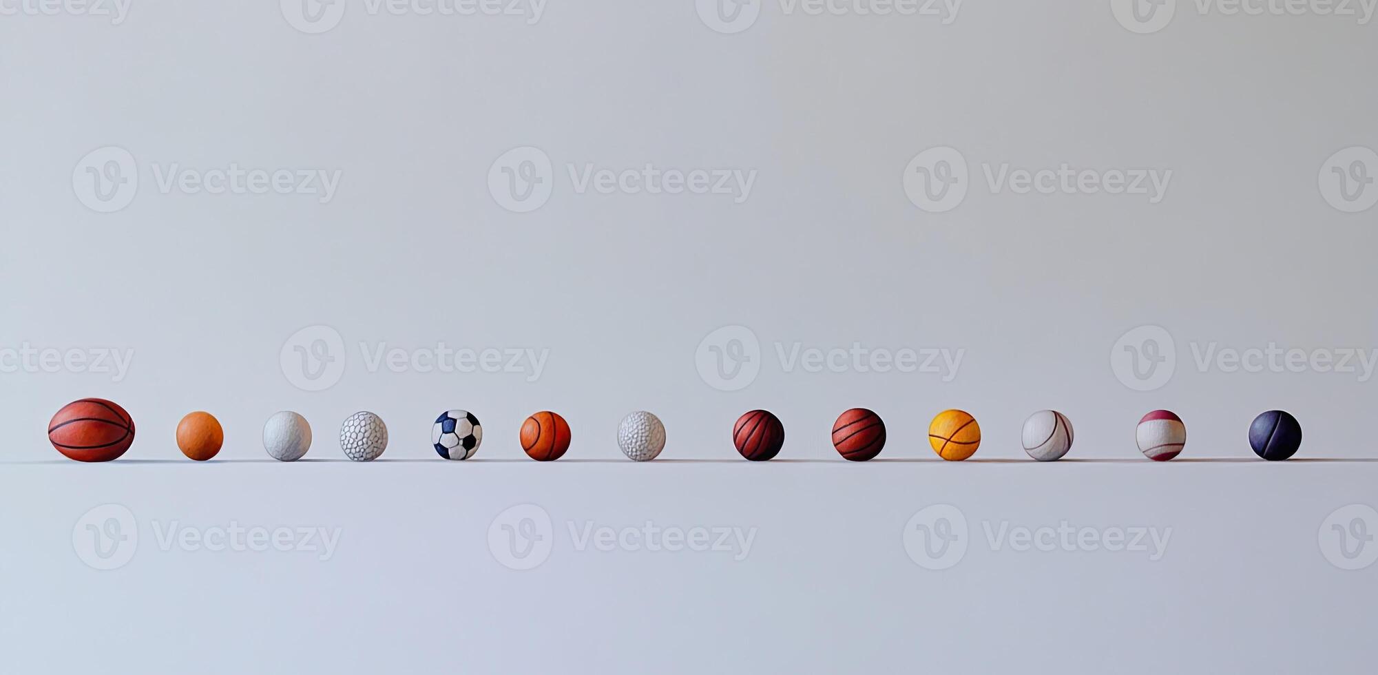 Sporting Balls in a Row photo