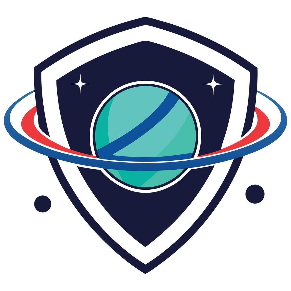 Simple Modern Shield Logo Template Illustration Design vector