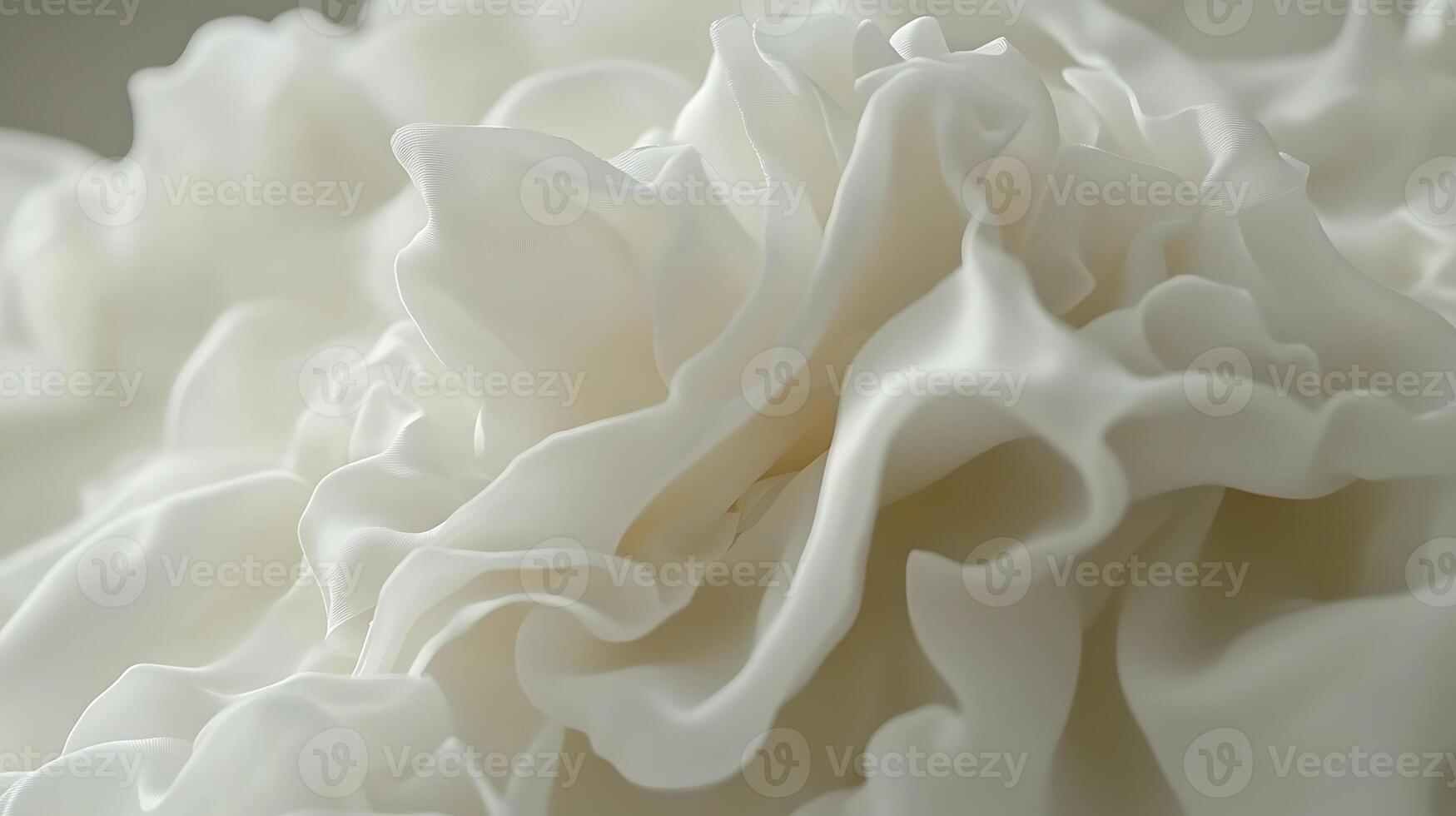 Soft White Fabric with Delicate Flowing Textures and Elegant Details photo