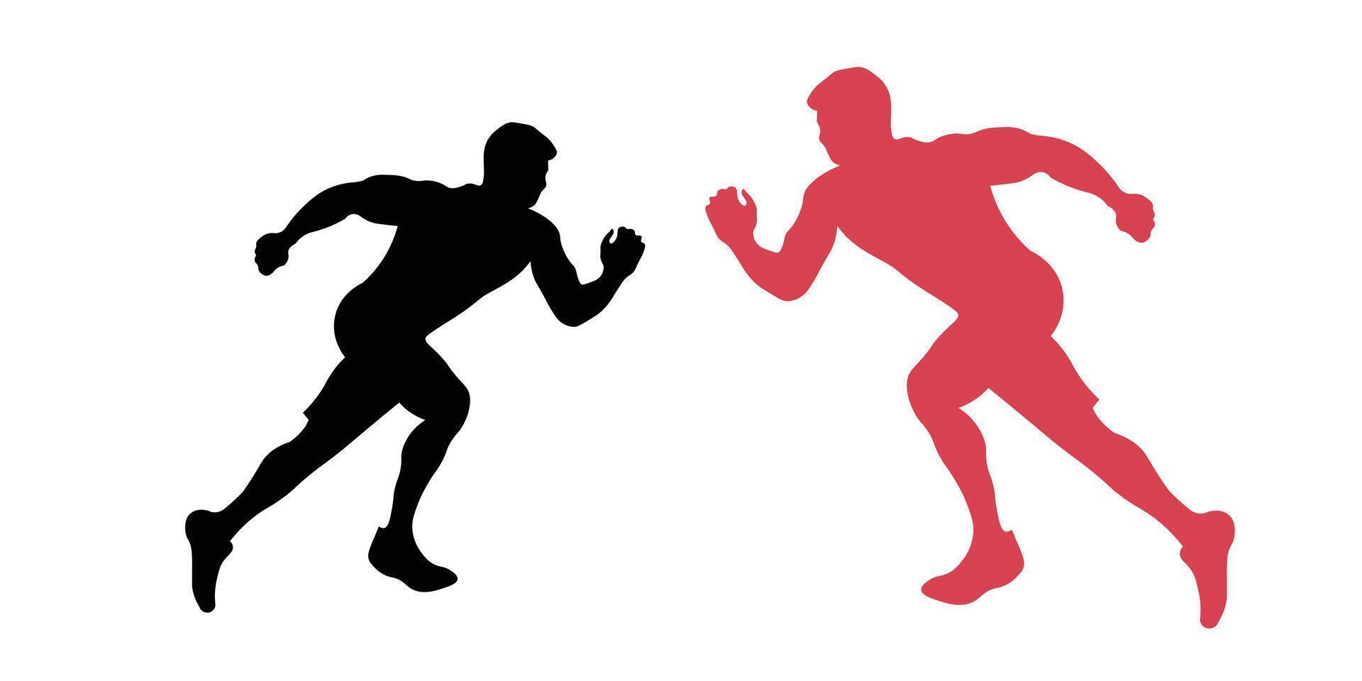 Running Man Concept Sports and Fitness Illustration vector