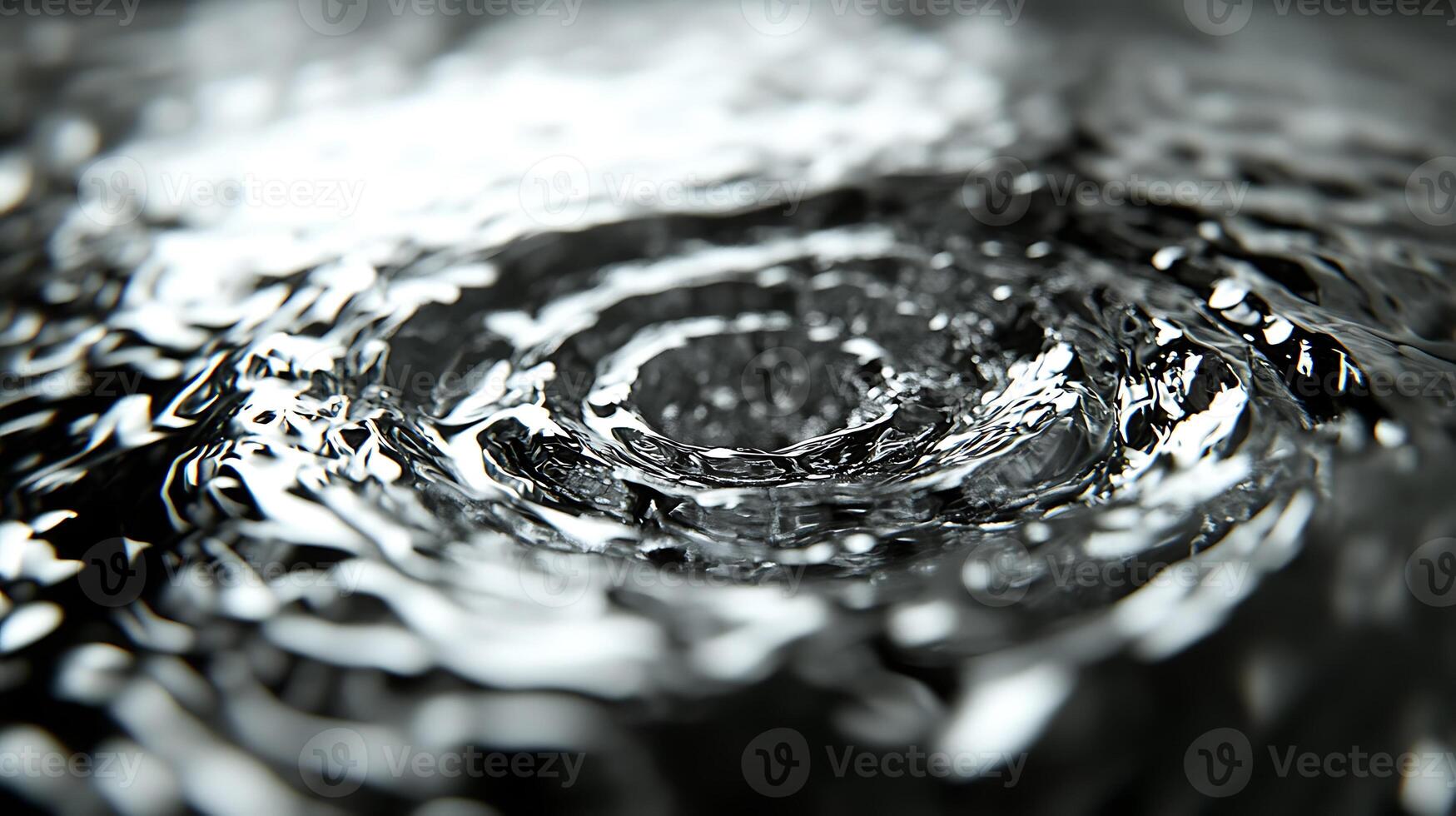 Mesmerizing Close-Up of Circles Formed in Clear Liquid Surface photo