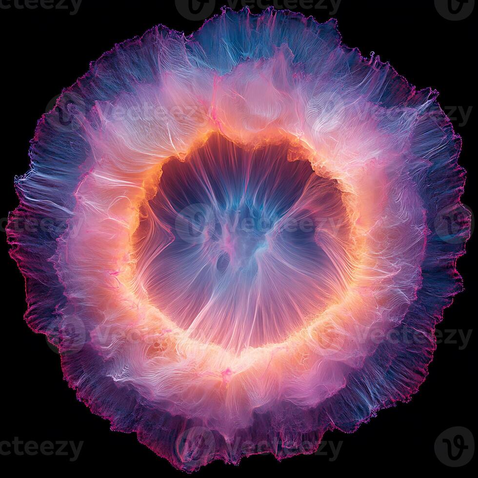 Abstract Visualization of Radiant Luminous Energy in Circular Form photo