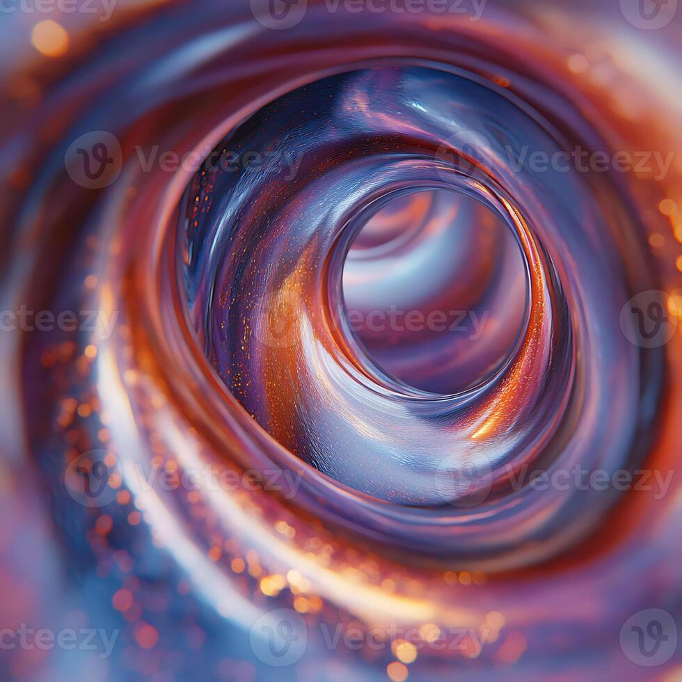Abstract Vortex in Vibrant Colors With a Dynamic Glow Effect photo