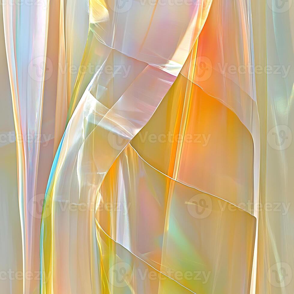 Abstract Iridescent Surfaces with Soft Light and Gradient Colors photo