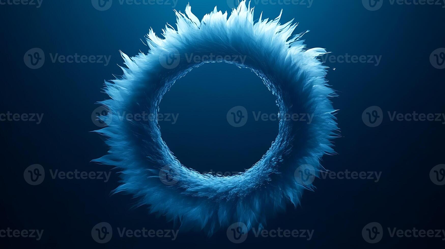 Circular Form Of Blue Water Swirl Emitting Mystical and Artistic Vibrations photo