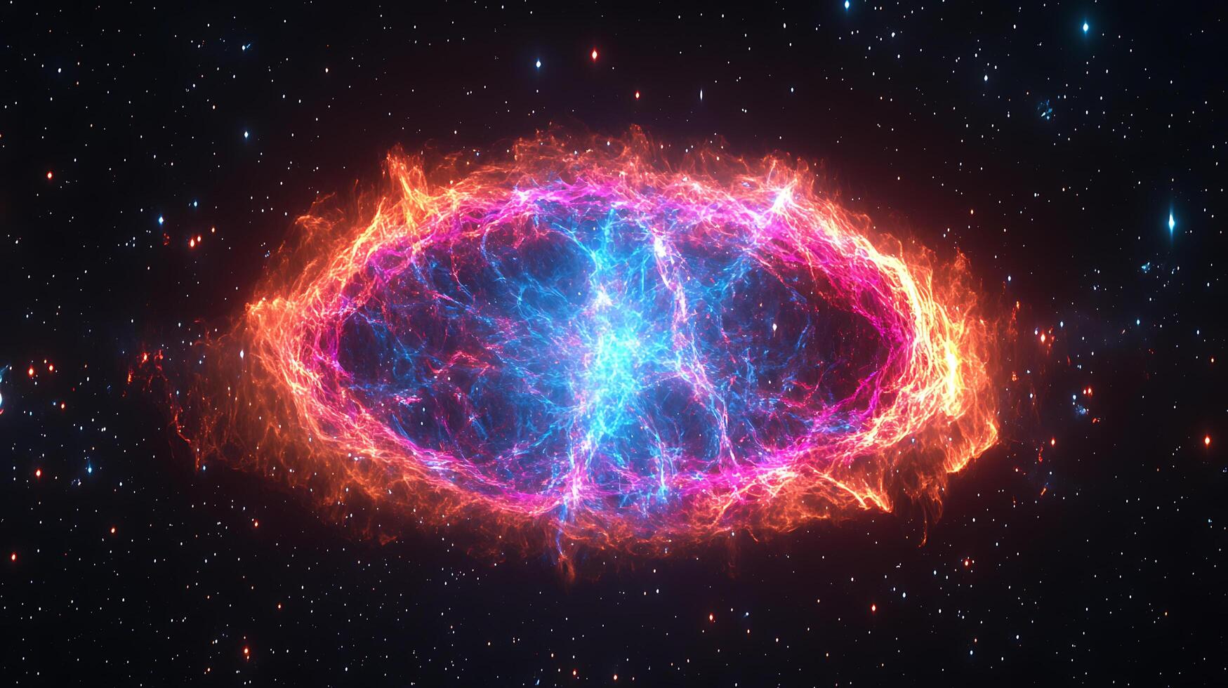 Beautiful Colorful Nebula in Deep Space with Radiant Cosmic Patterns photo
