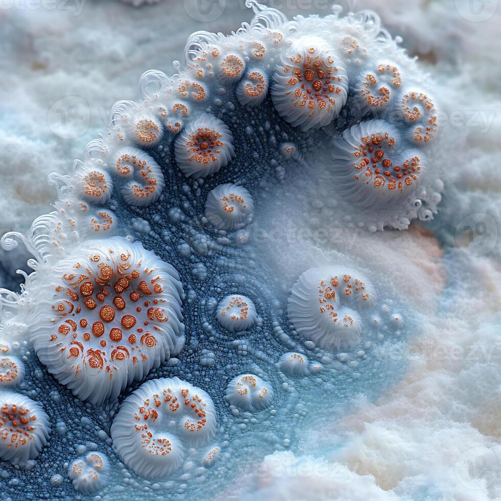 Abstract Oceanic Structures With Intricate Spiral Details and Organic Shapes photo