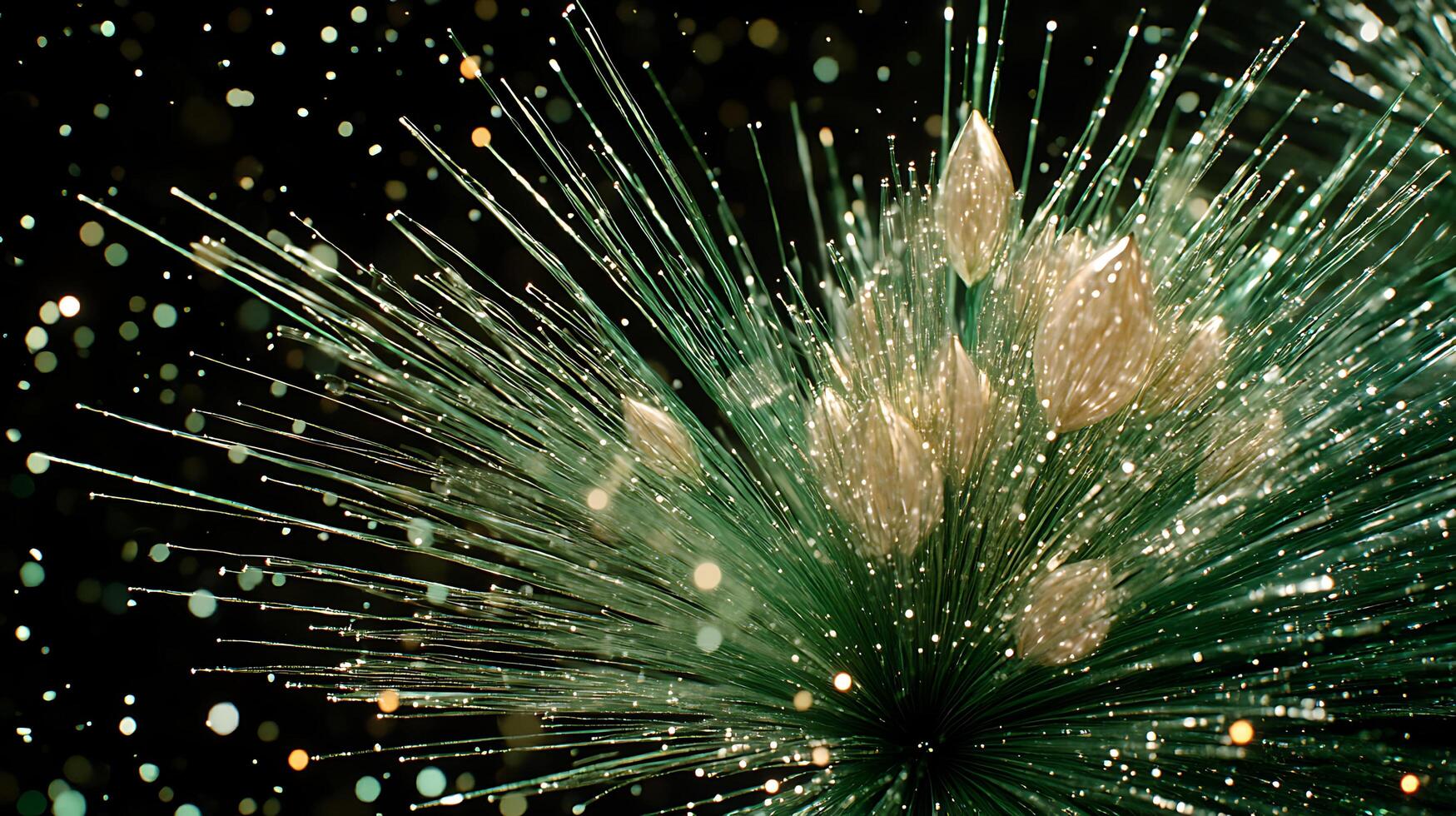 Close-Up of a Sparkling Fiber-Optic-Like Botanical Display photo