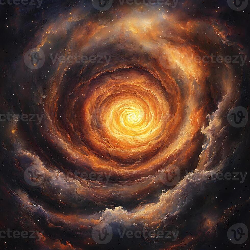 Stunning Cosmic Vortex with Radiant Light and Celestial Energy photo