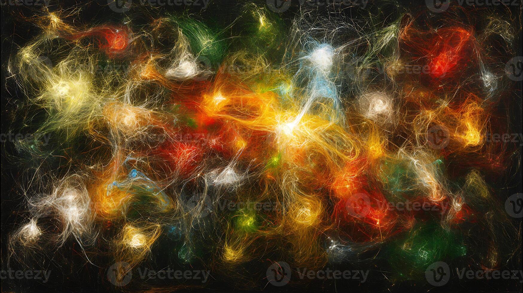 Abstract Depiction of Colorful Energy Waves and Glowing Light Patterns photo