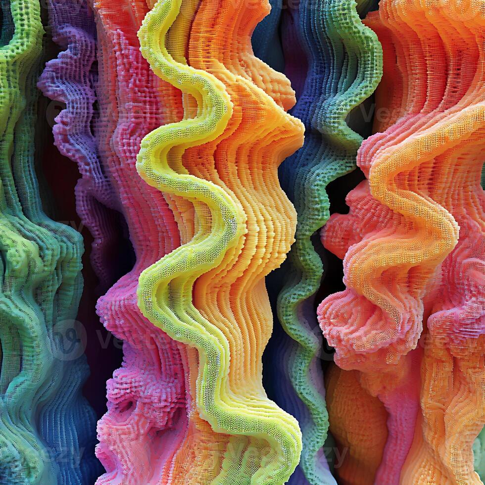 Abstract Colorful Wavy Texture with Vibrant Gradients and Patterns photo