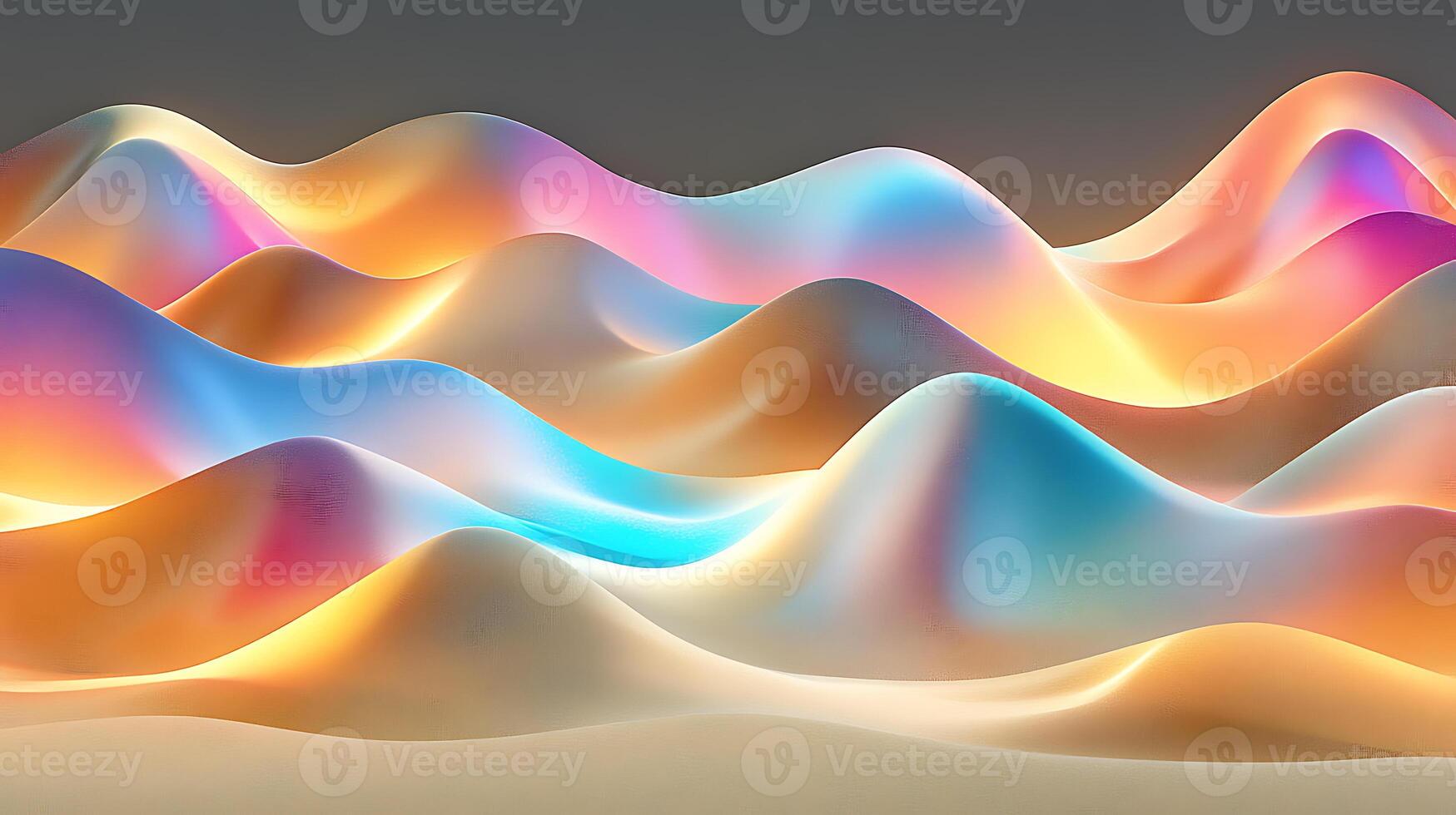 Vivid Colorful Abstract Waves with Gradient Light Effects photo