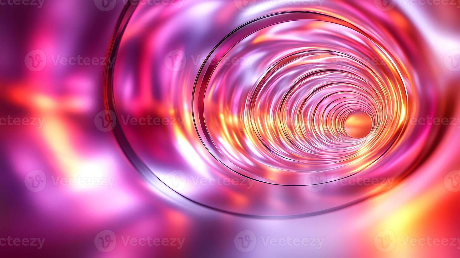 Vibrant Abstract Tunnel Featuring Dynamic Lighting and Fluid Shapes photo