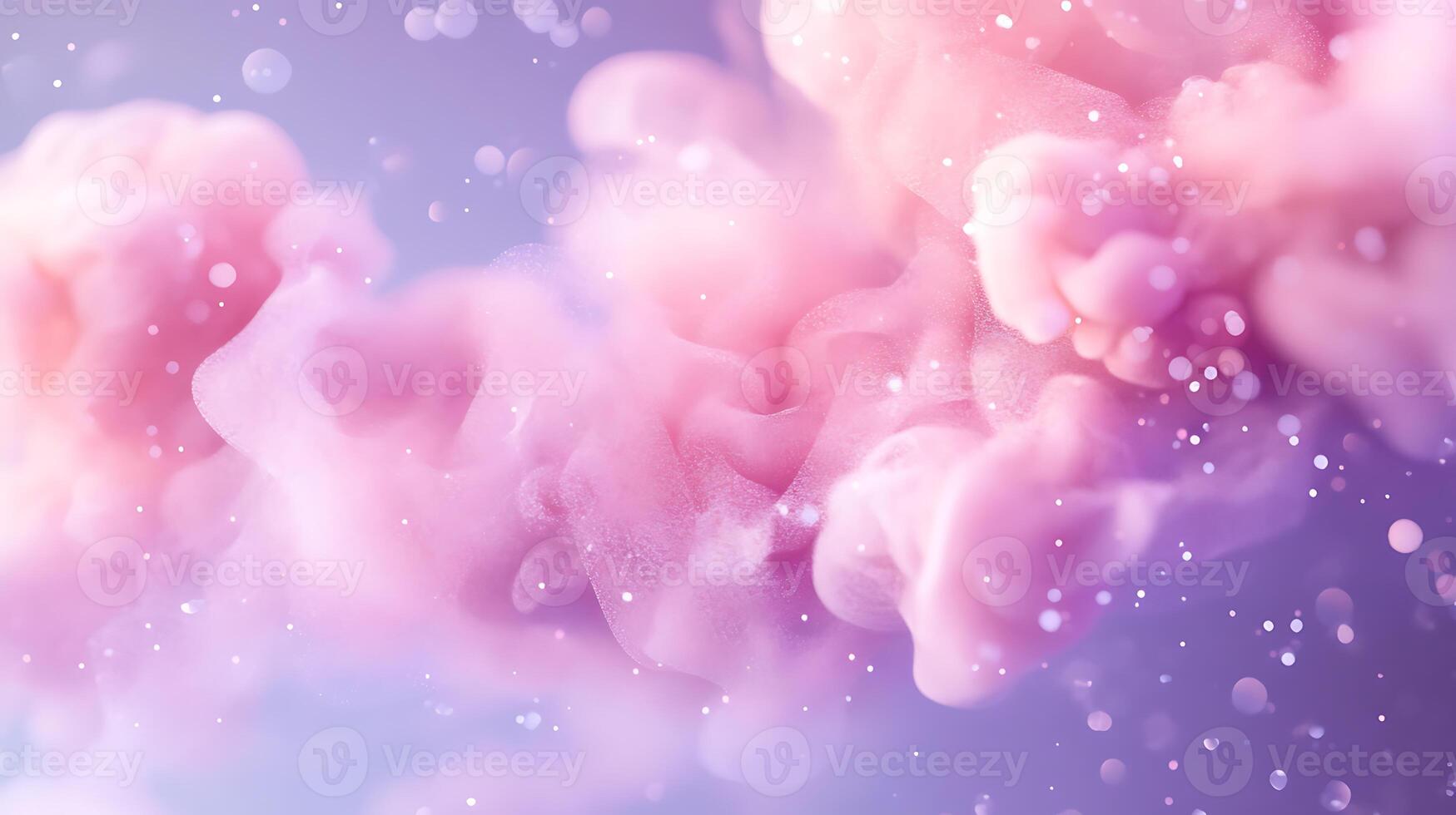 Dreamy Pink and Purple Abstract with Ethereal Floating Clouds photo