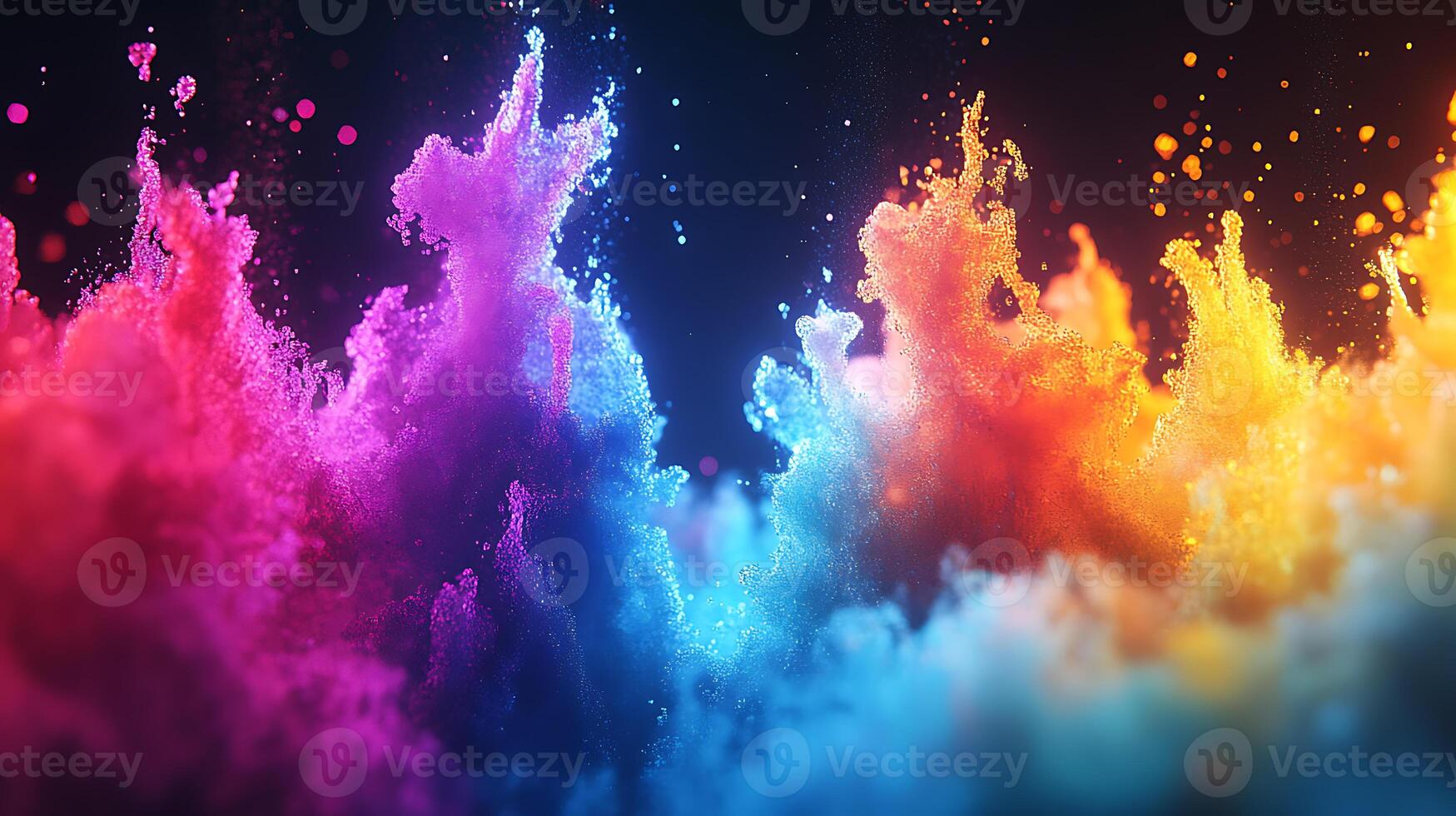 Vivid Abstract Cloud Illustration Representing Colorful Creativity and Energy photo