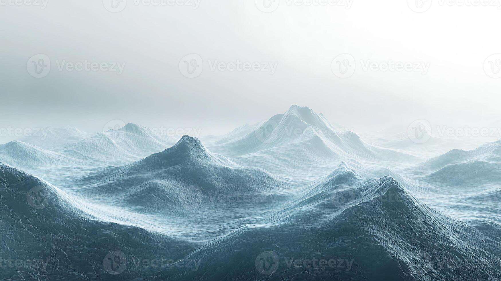 Abstract Ocean Waves in Misty Atmospheric Light photo