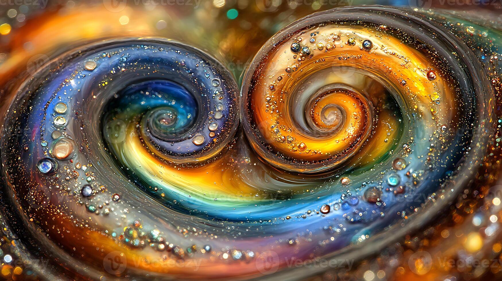Abstract Swirls of Vibrant Colors Representing Energy and Movement photo