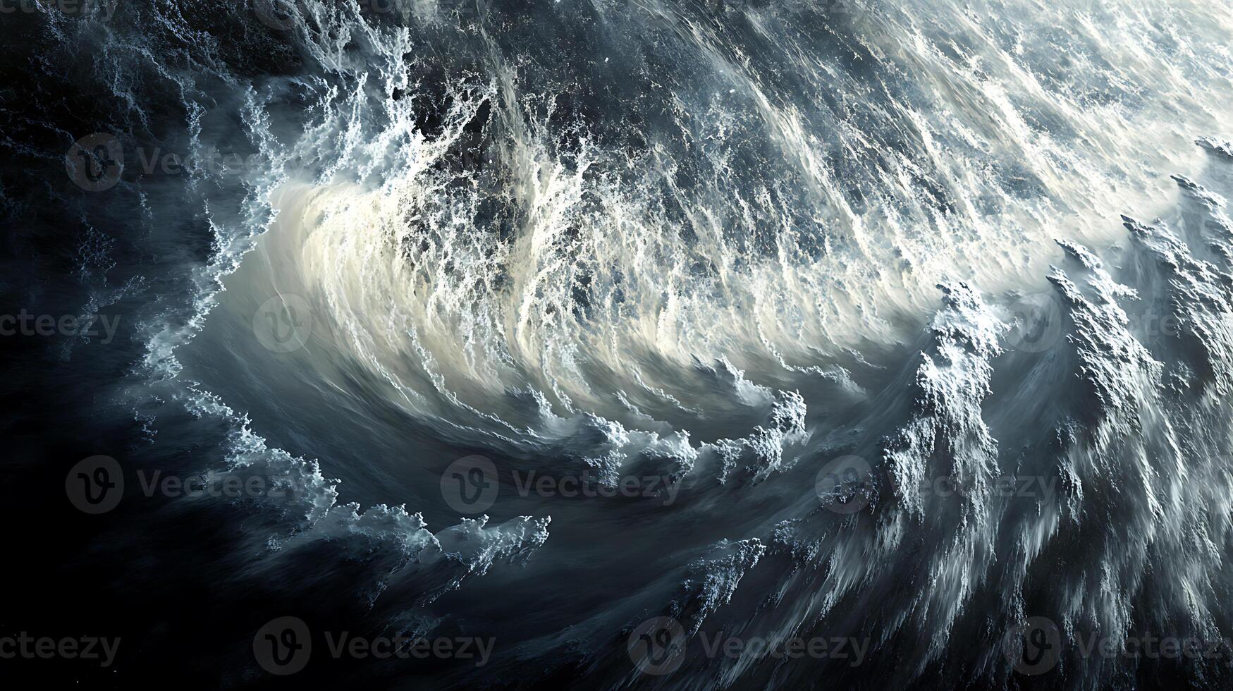 Dynamic Ocean Wave Motion in Turbulent Seas Captured in Detail photo