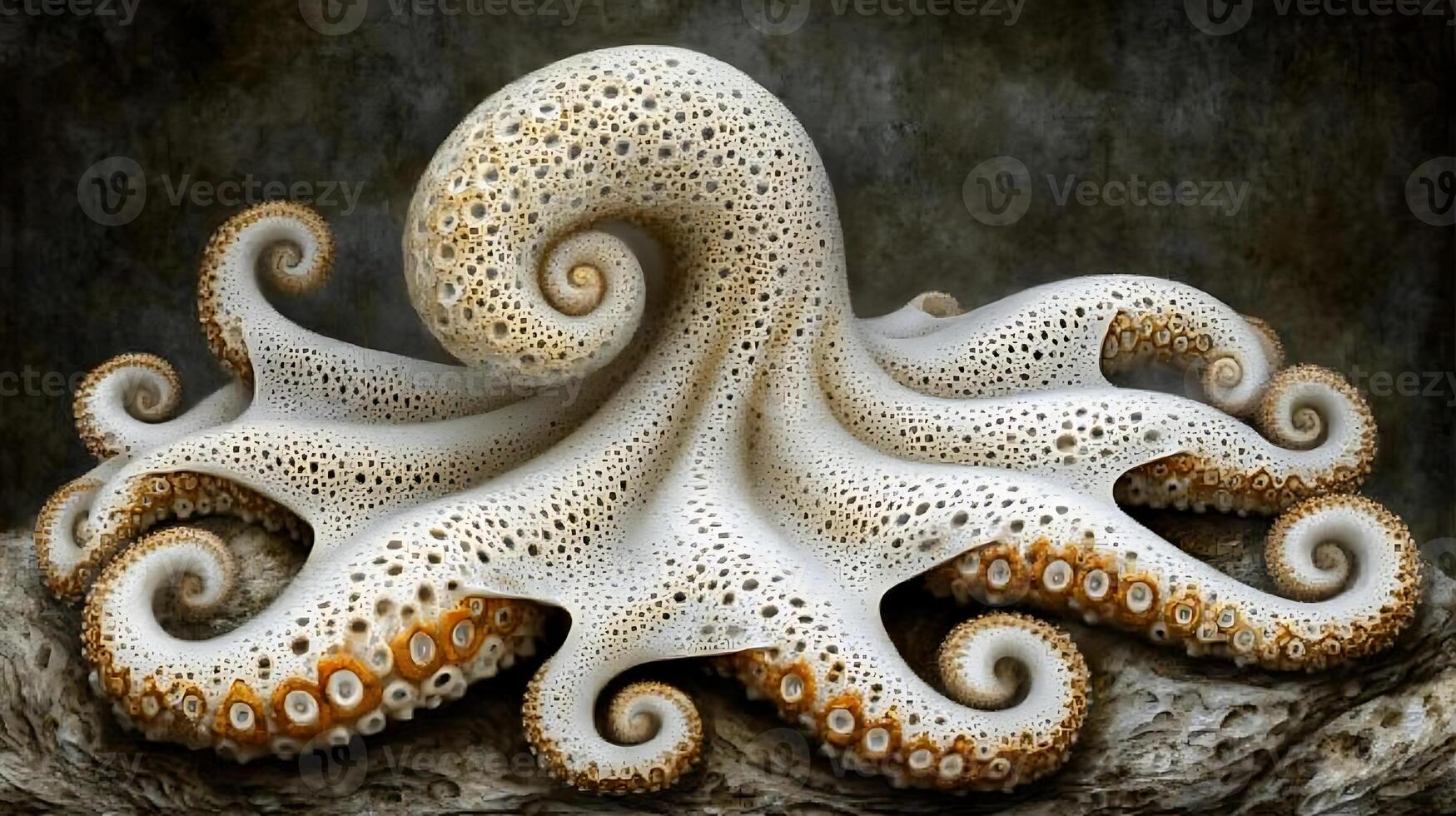 Unique Fractal Octopus Design Showcasing Artistic and Abstract Organic Spire Patterns photo