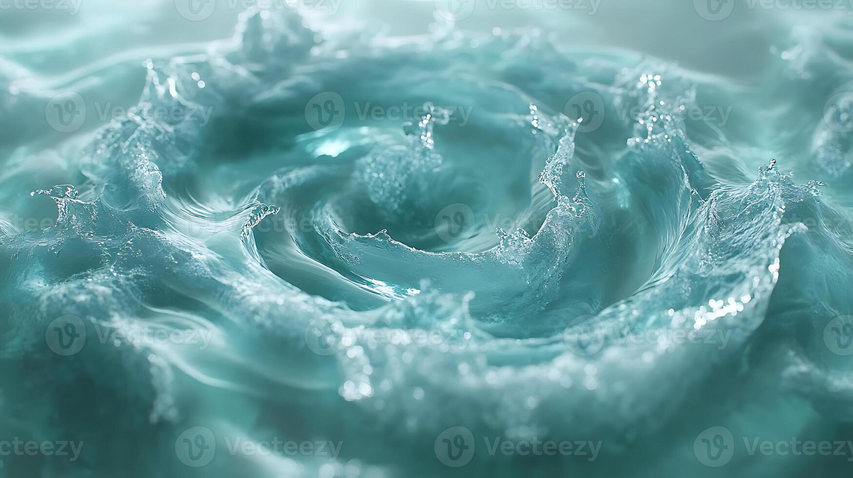 Close-Up View of Turquoise Rippling Water in a Dynamic Circular Swirl photo