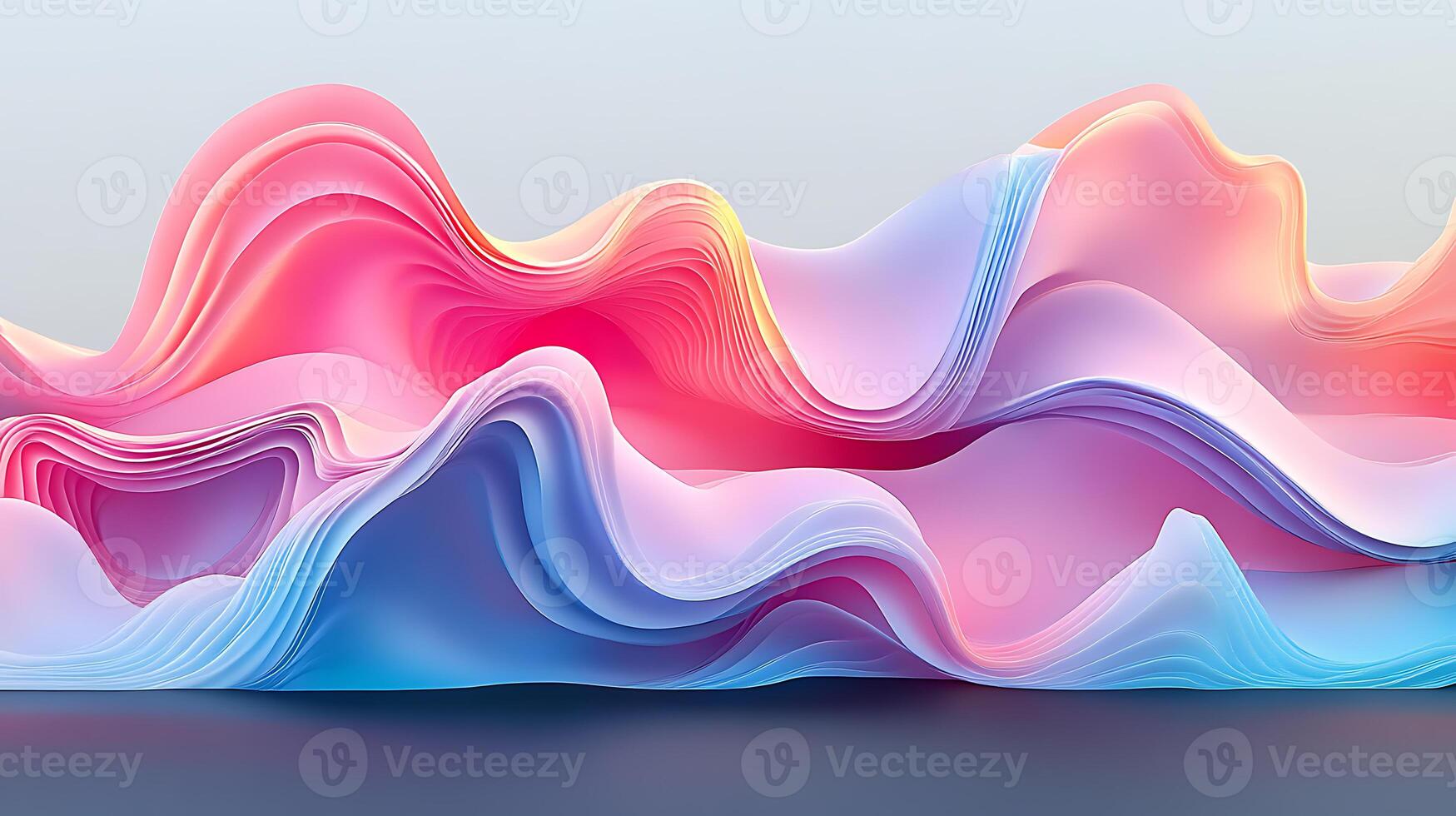 Colorful Abstract Waves With Gradient Layers and Flowing Forms photo