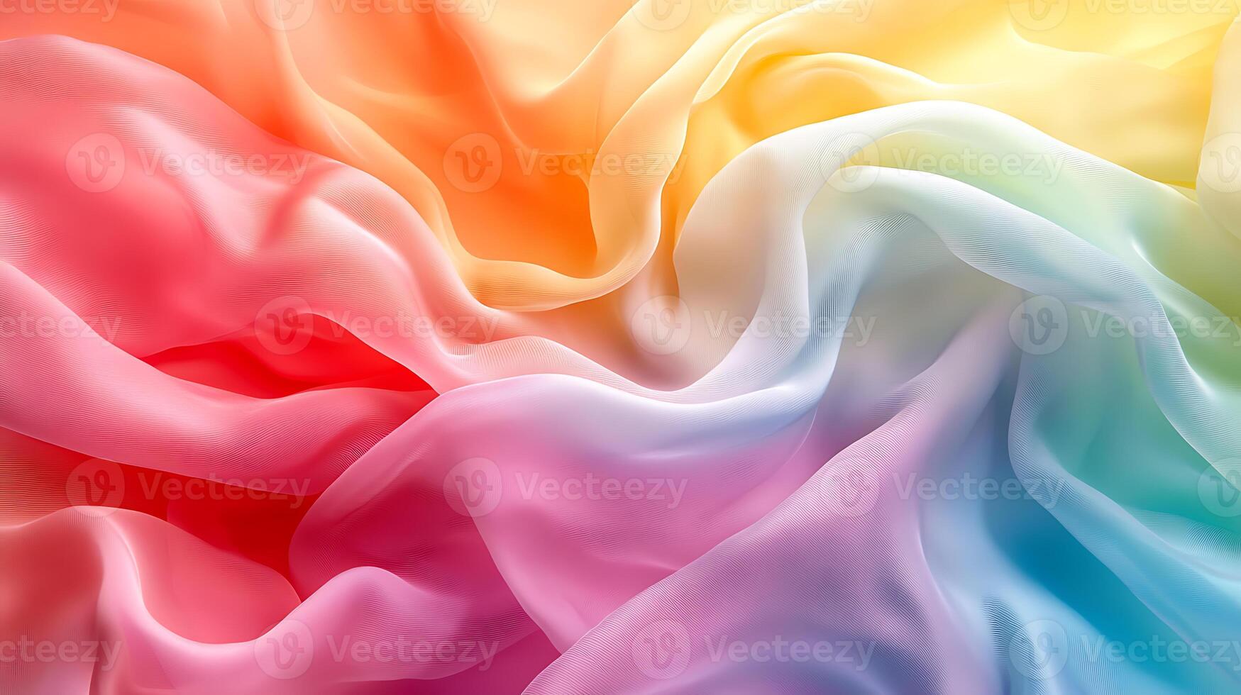 Colorful Flowing Abstract Fabric in Pastel Shades with Intricate Textures photo