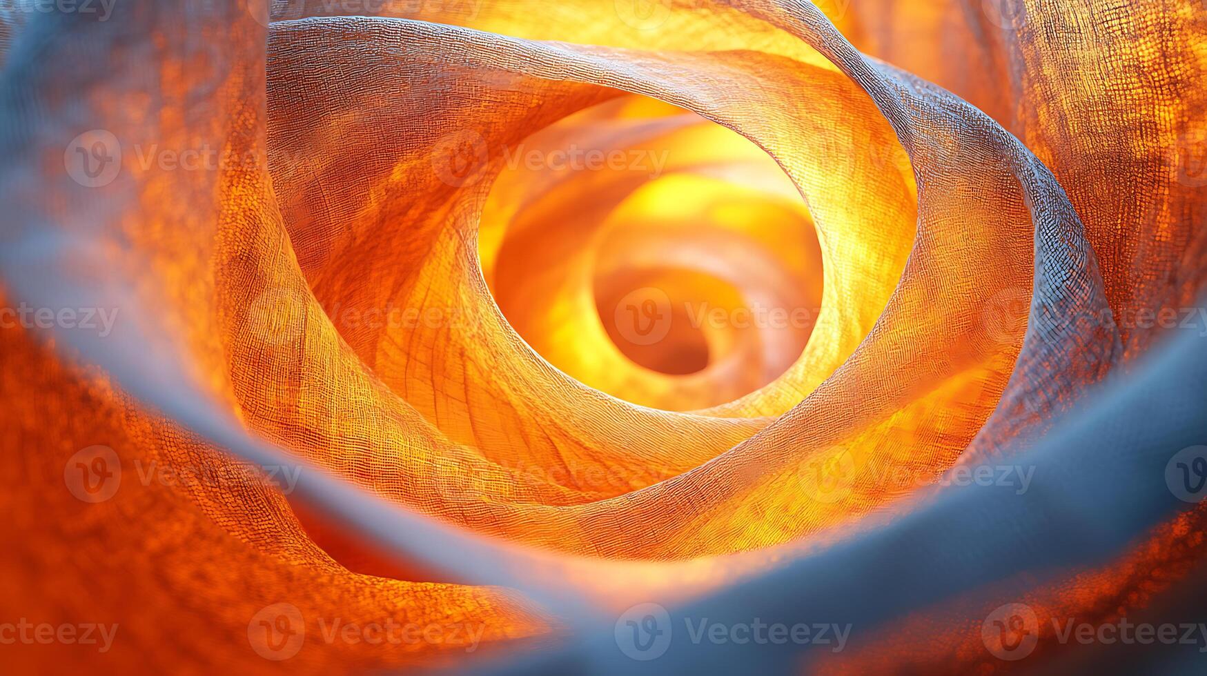Abstract Swirling Tunnel of Warm and Cool Light in Close-Up View photo