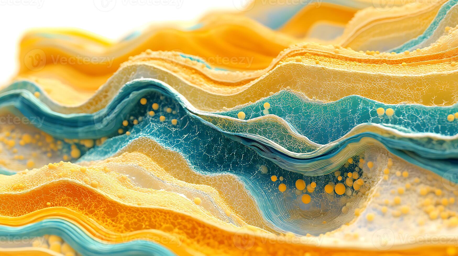 Vivid Abstract Layers in Yellow and Blue Featuring Artistic Texture Details photo