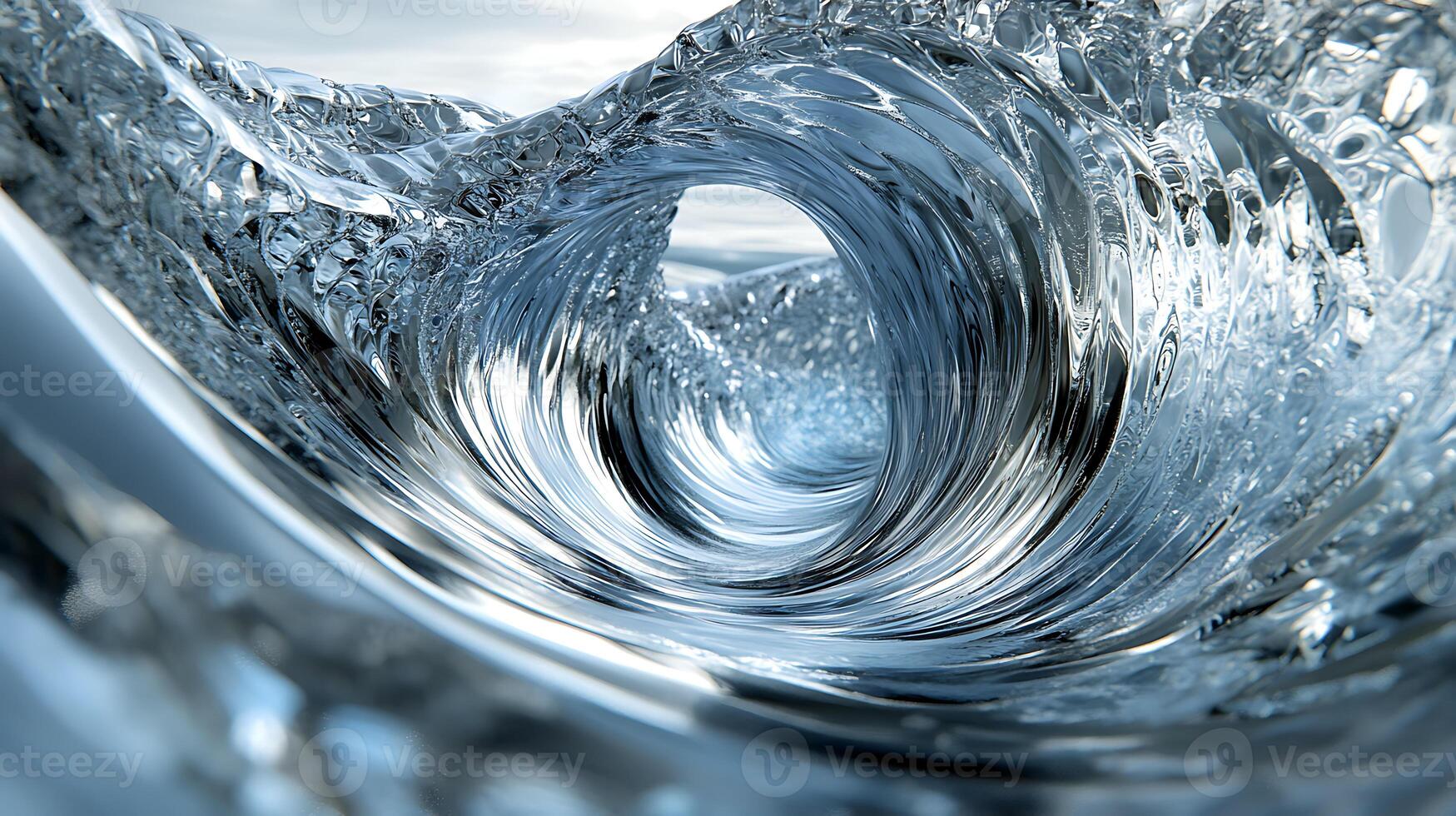 Abstract Close-Up of Water in a Flowing Circular Motion photo