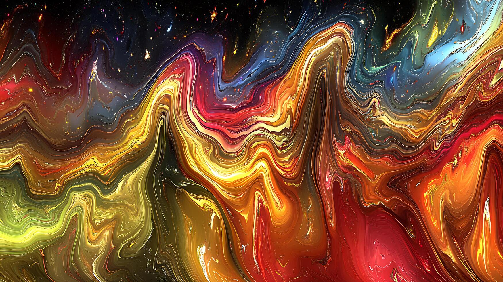 Vivid Abstract Colorful Swirl Art Depicting Energetic Fluid Dynamics Motion photo