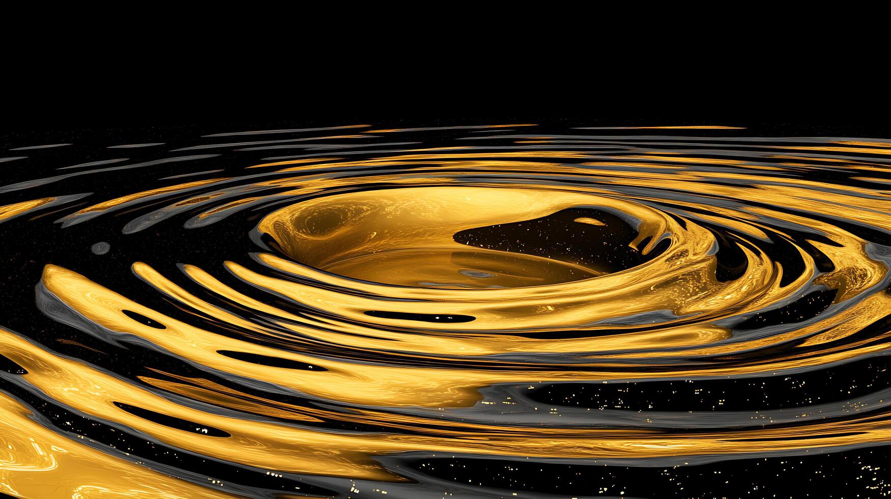 Artistic Abstract Representation of Golden Swirling Liquid Texture in Motion photo