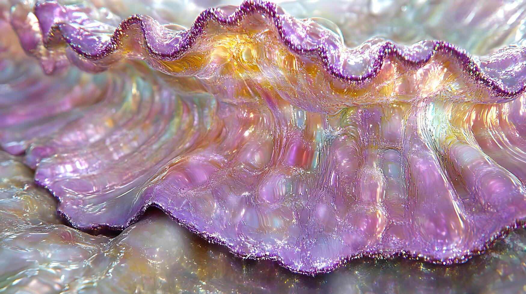 Close-Up of Vibrant Iridescent Abstract Surface with Holographic Highlights photo