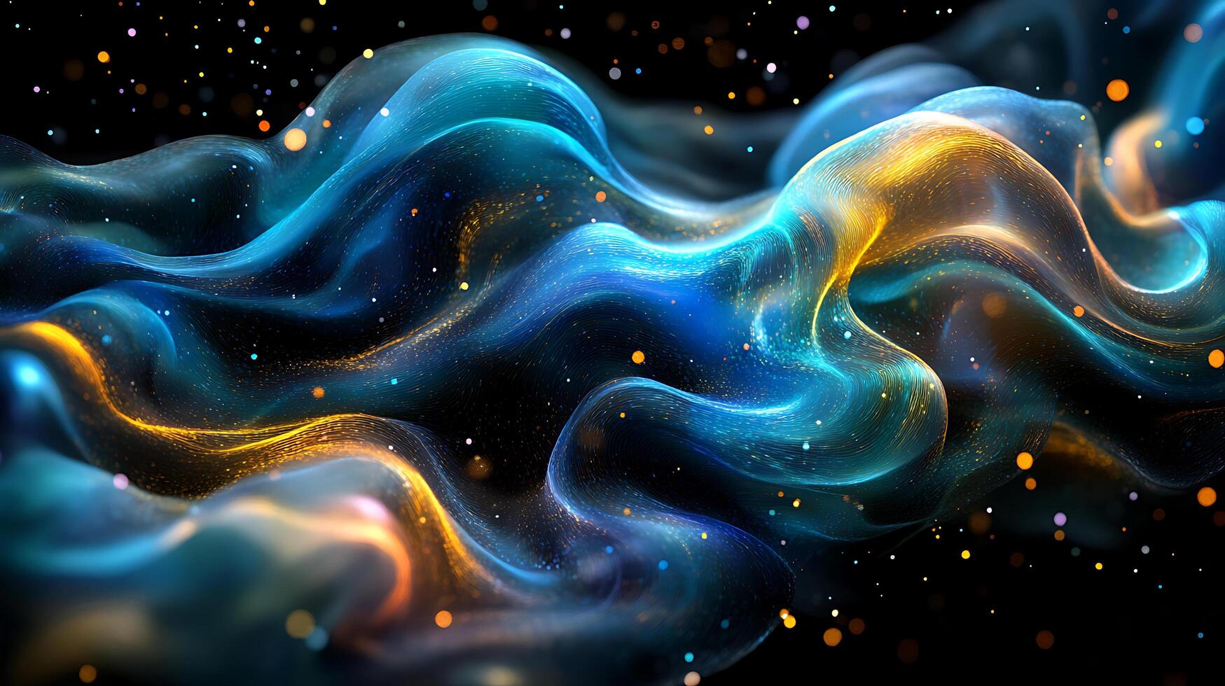 Abstract Swirling Shapes With Vibrant Colors and Dynamic Motion photo