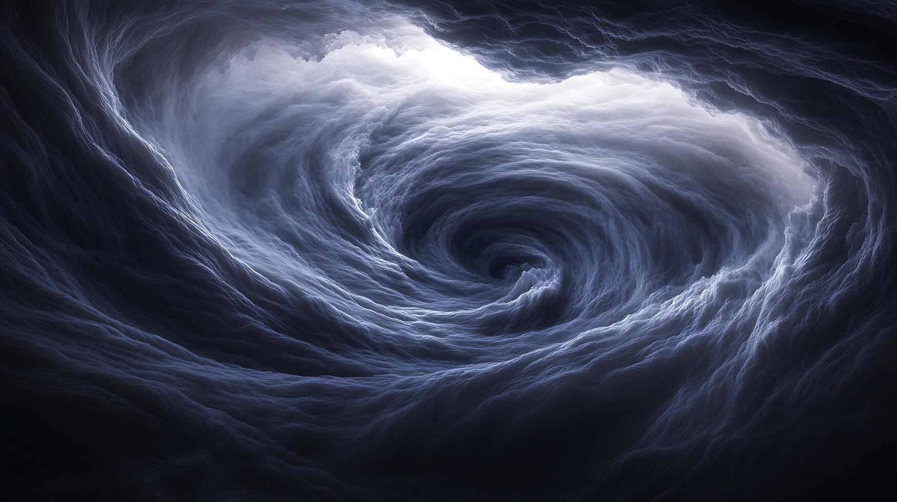 Dramatic Whirling Cloud Vortex With Surreal Atmospheric Effects photo