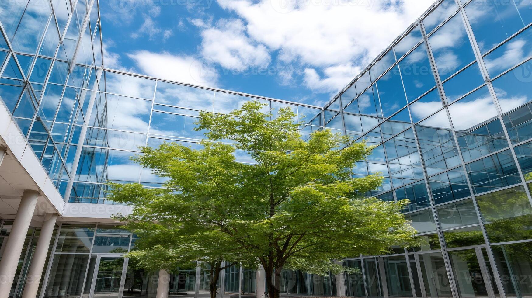 A tree in a courtyard photo