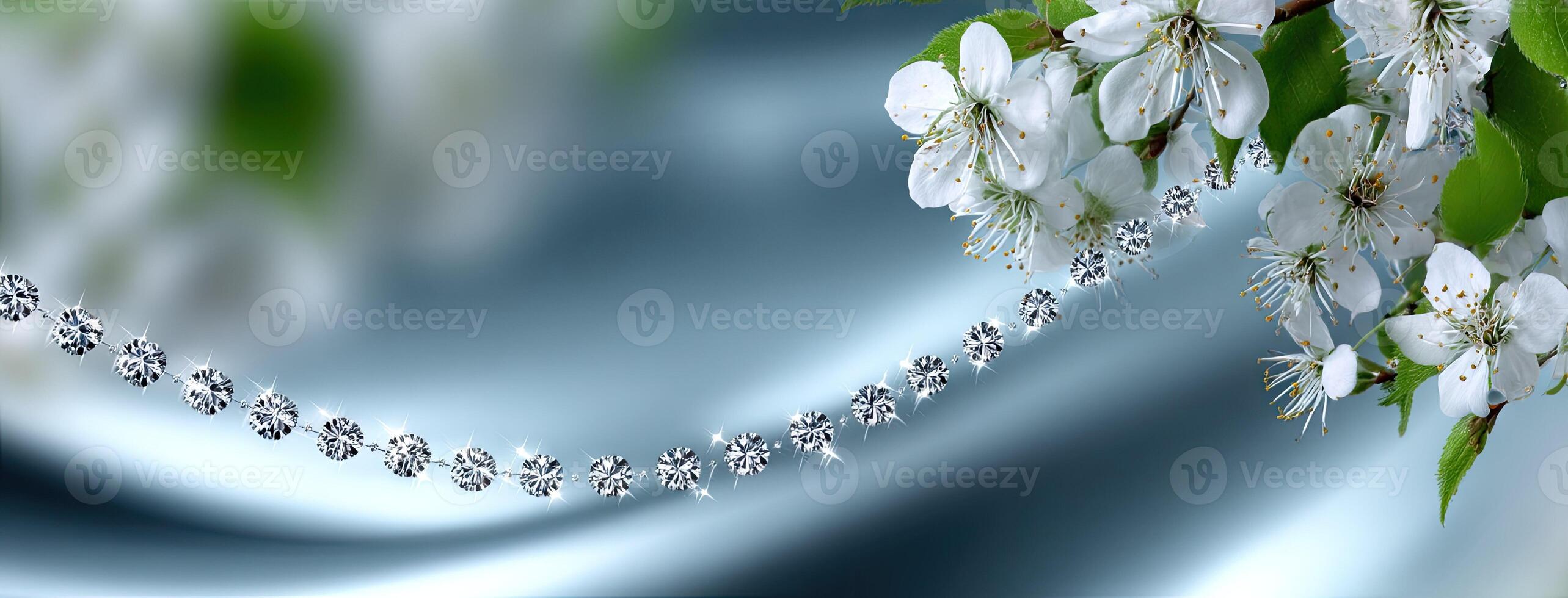 A beautiful white flower with diamonds on it photo
