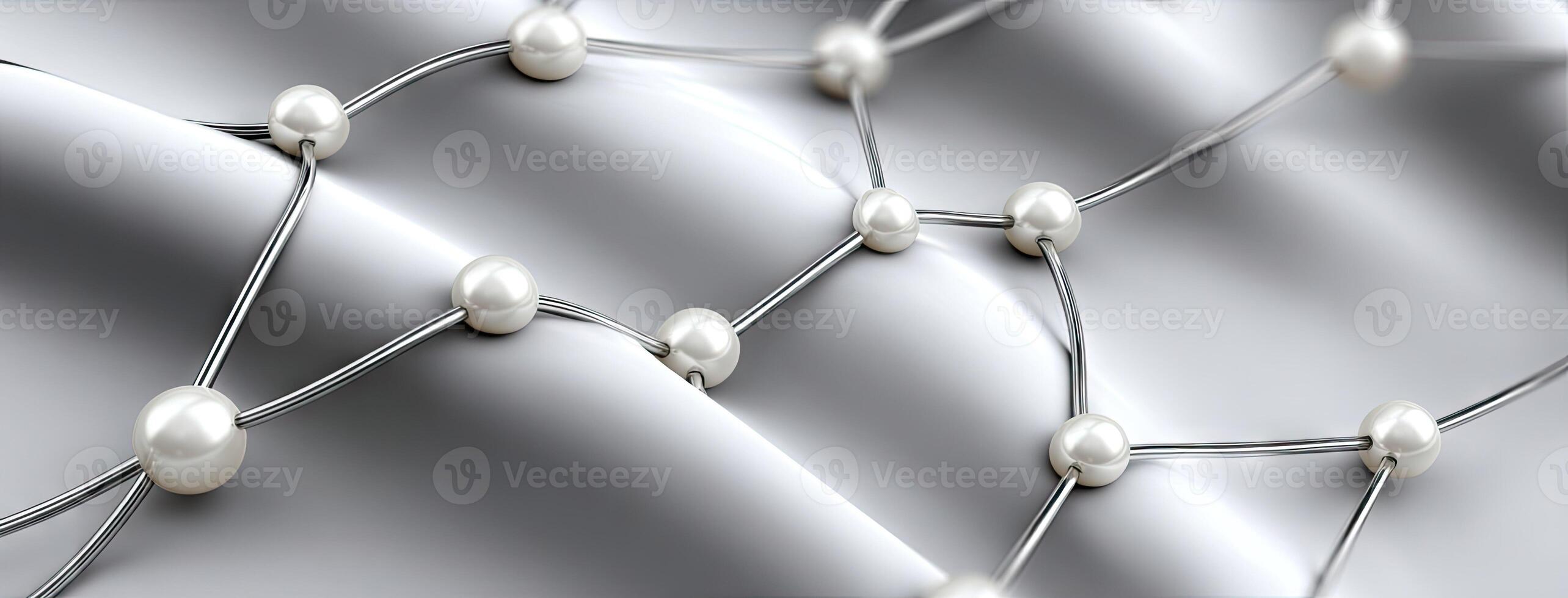 A close up of a pearl necklace photo