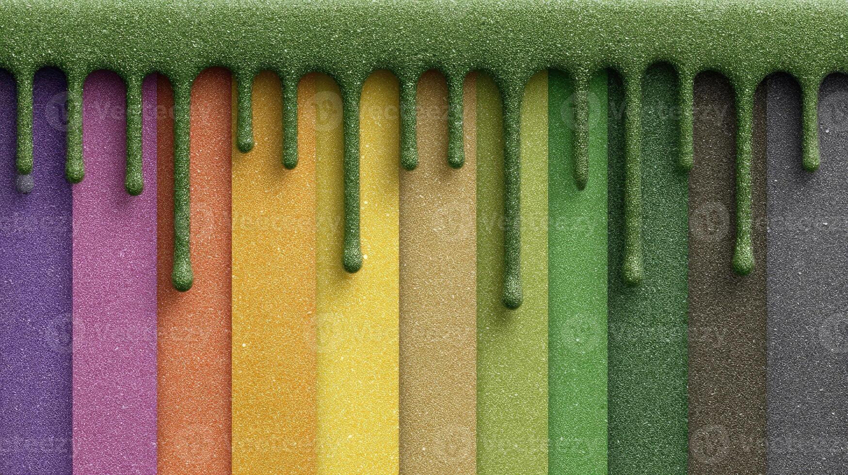A rainbow colored background with a drip of paint photo