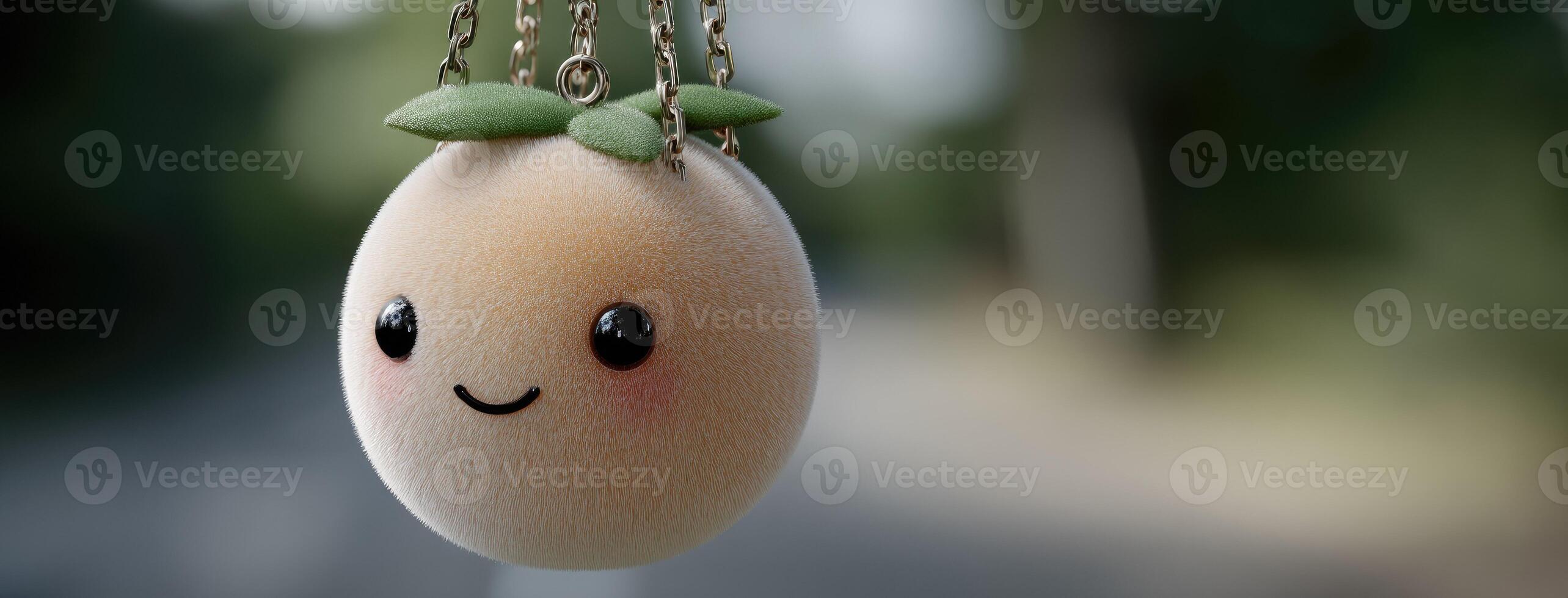 A cute orange ball with a smiley face on it photo