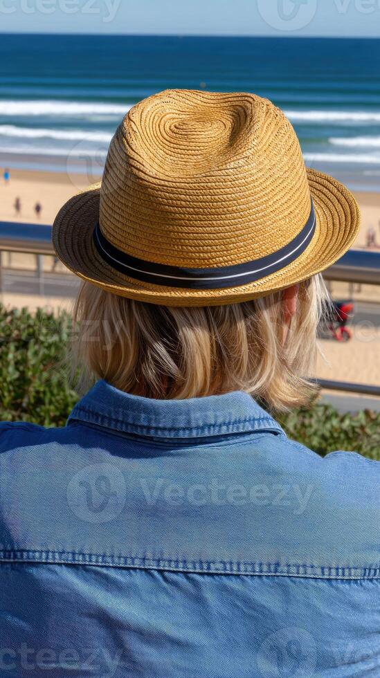 A woman wearing a hat photo