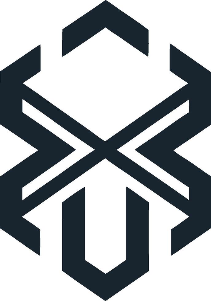 Minimal Logo H Shape Design for a Hub vector
