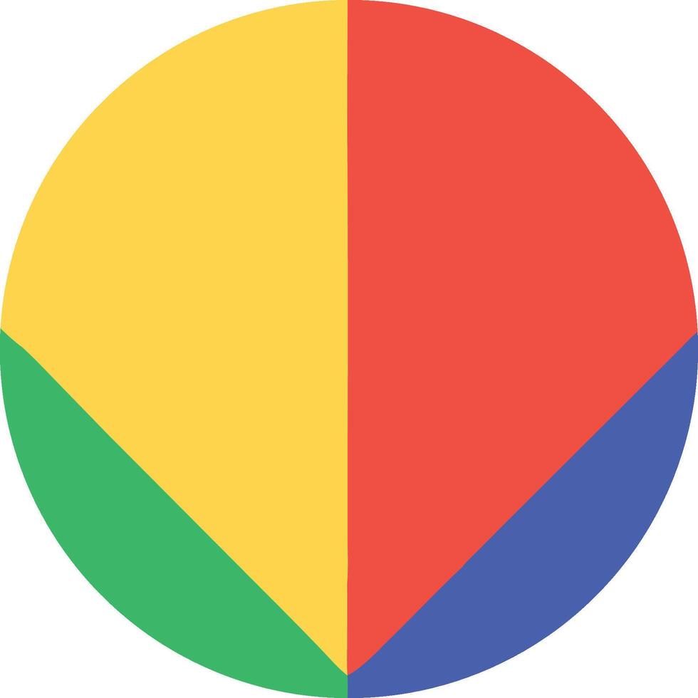 Minimal RGB Light Icon Abstract Form No Outline for Design A vector