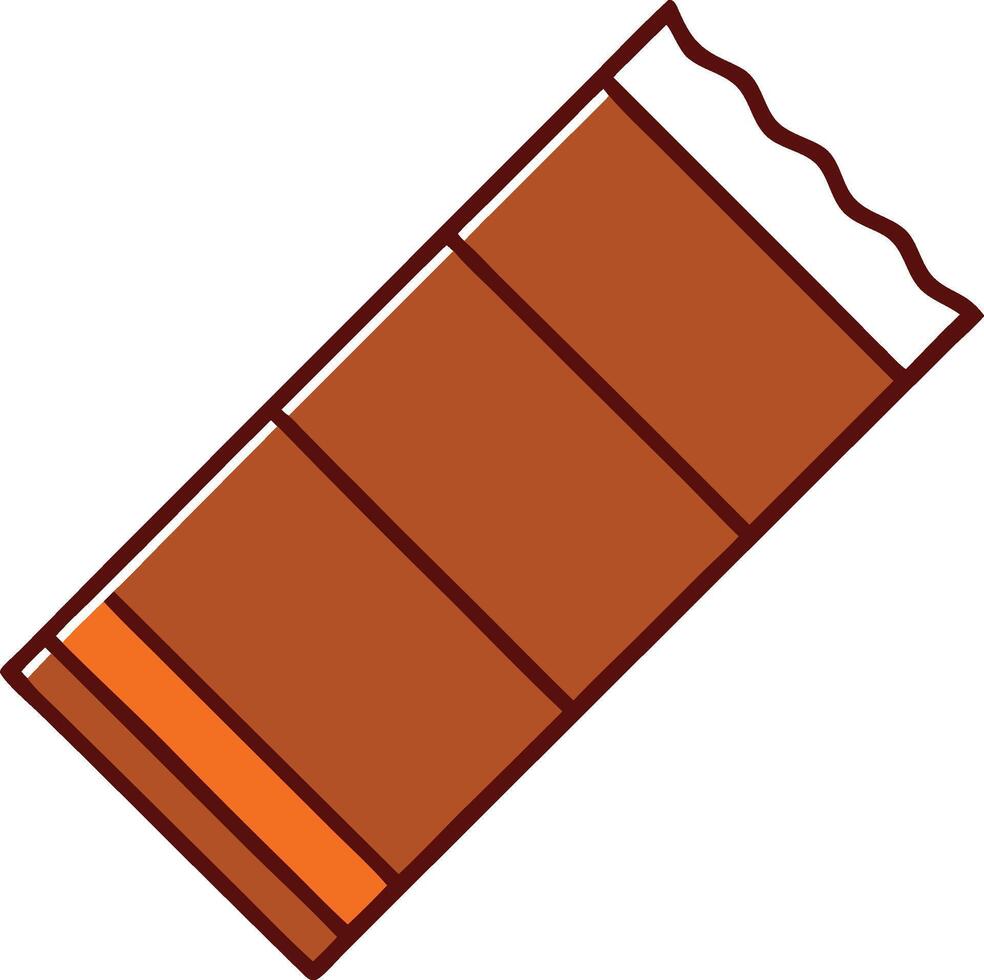 Chocolate Bar Icon In Clean Modern Flat Design Style Graphic vector