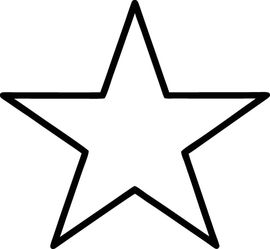 Line Art Star Illustration Design for Quality Reviews and User Feedback vector