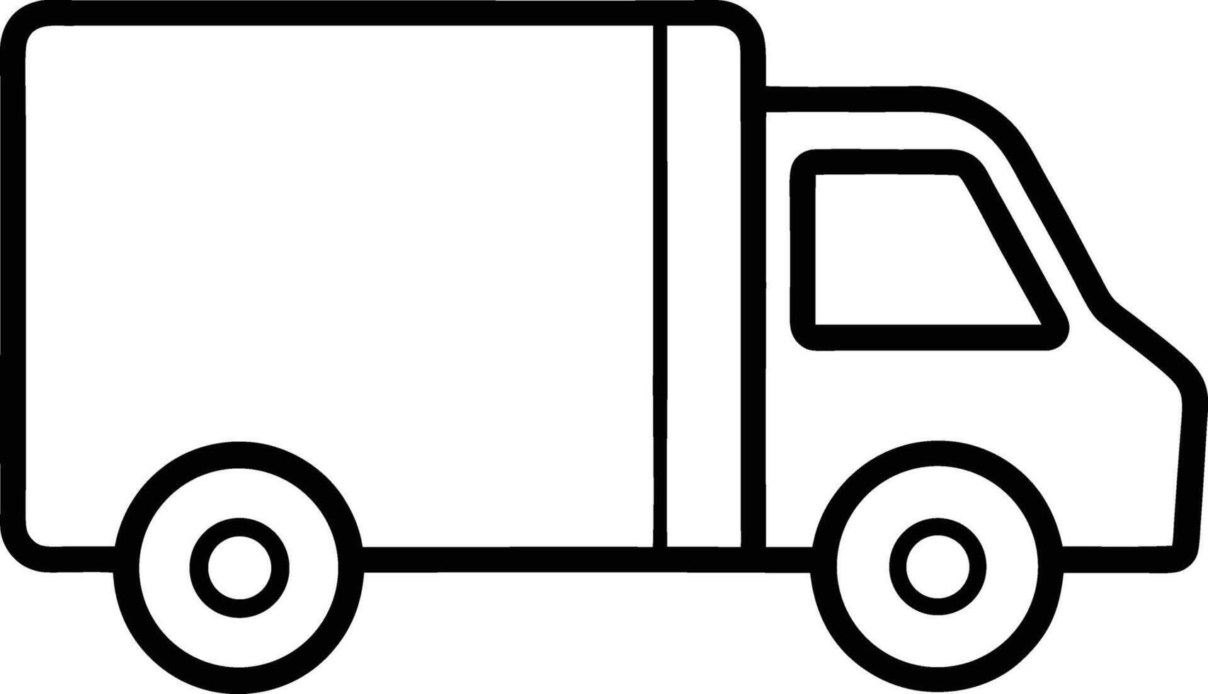 Delivery Truck Icon Line Art Illustration for Logistics and Shipping Services vector