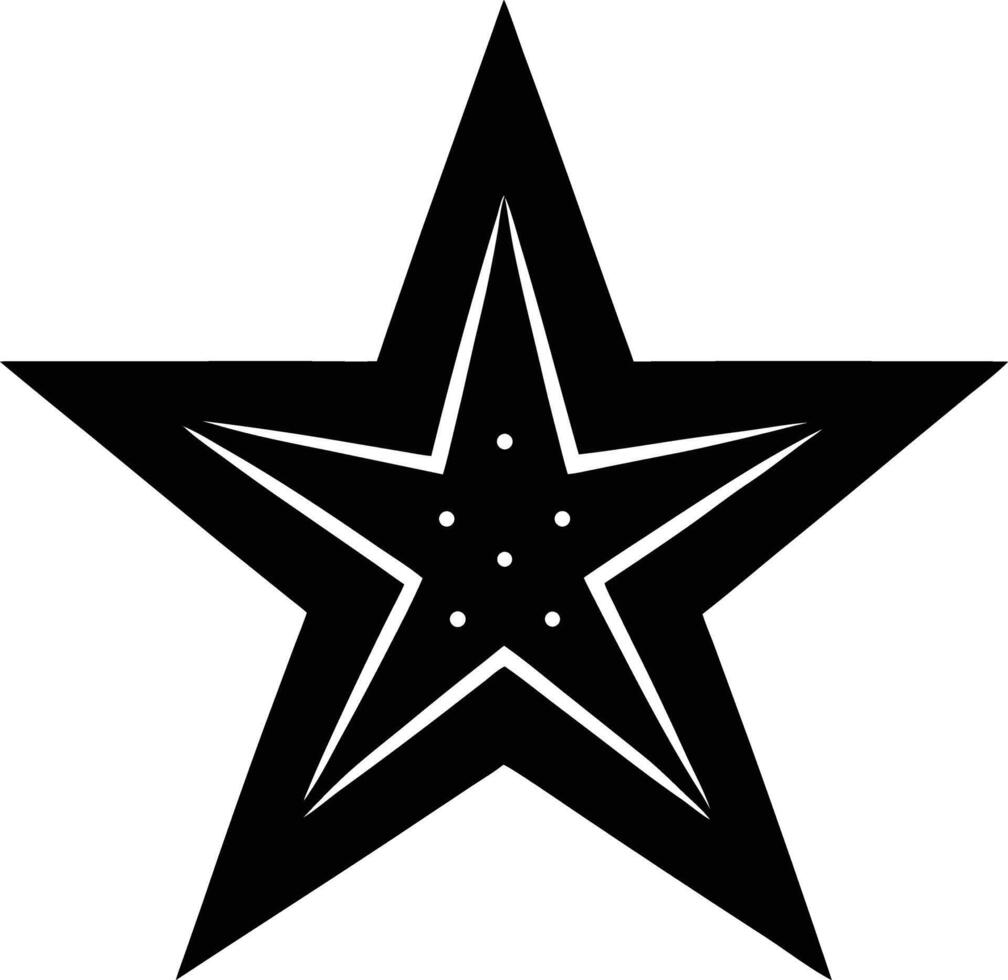 Star Icon Filled Silhouette Illustration for Rating and Favorites vector
