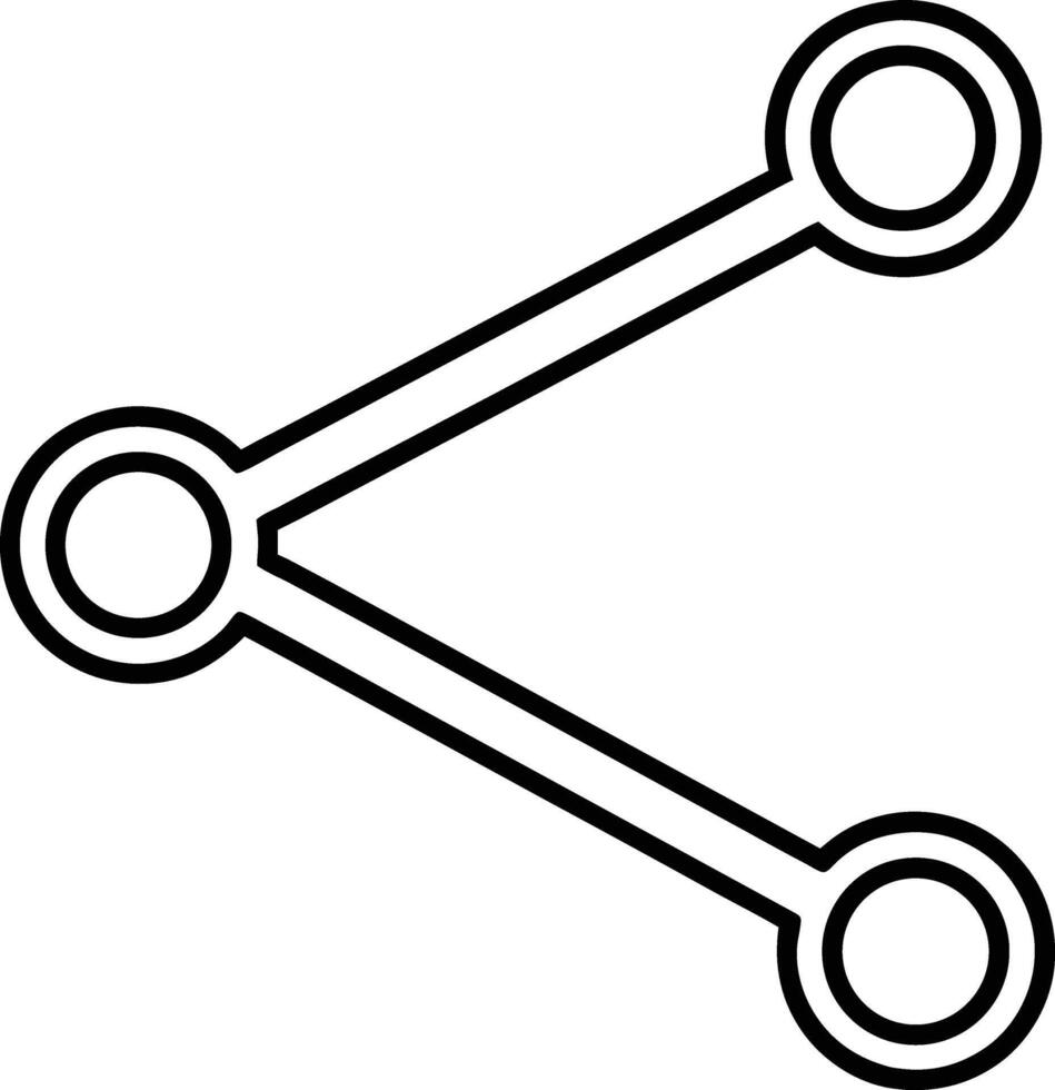 Line Art Share Illustration Design for Digital Spreading and Information Sharing vector
