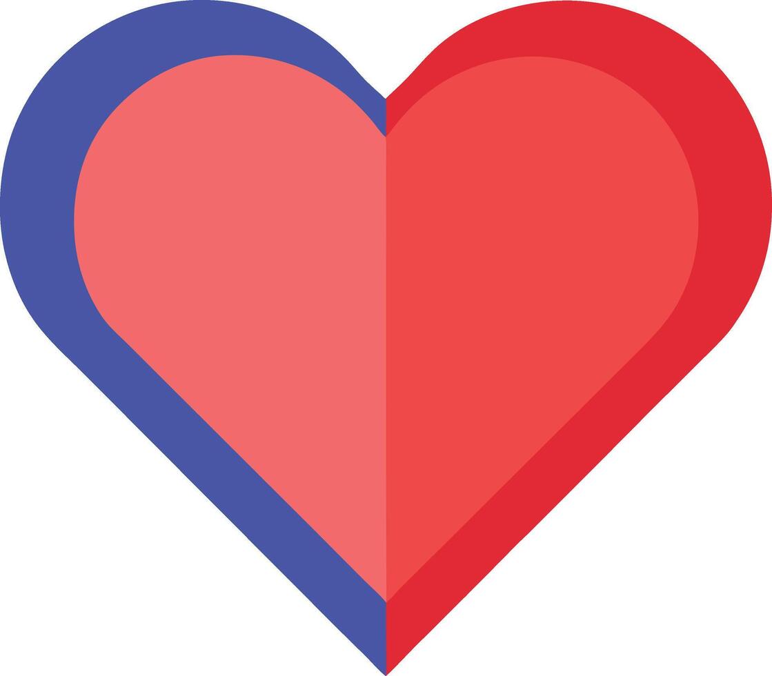 Heart Icon Minimal Flat Art Valentine's Day Color Love vector